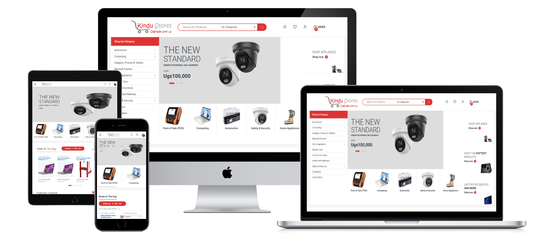 Responsive website displayed across desktop tablet and mobile devices